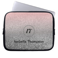 Glitter Personalised shiny sequin sparkle pink gra