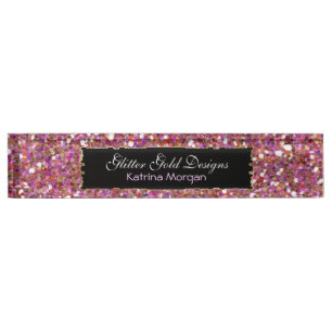 Glitter Pink Elegance Nameplate