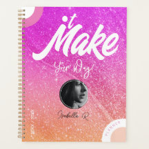 Glitter Pink Planner Book Style Photo Template