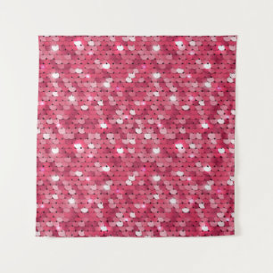 Glitter pink sequin pattern tapestry
