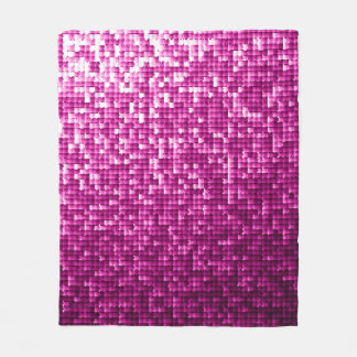 Glitter pink sequins fleece blanket