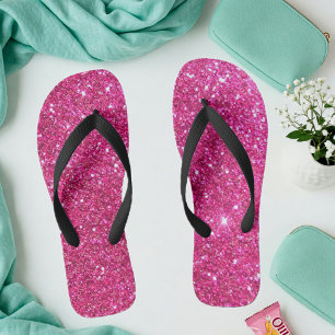 Glitter Pink Slippers for Women - Elegant Thongs