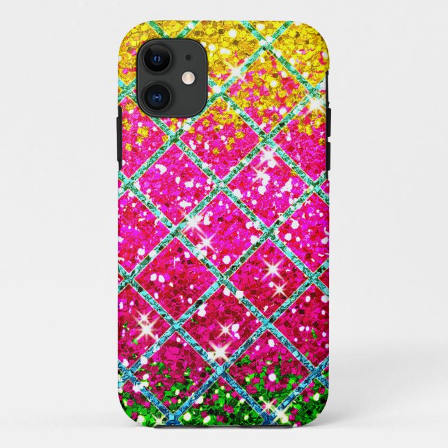 Glitter Pink Snakeskin Case-Mate iPhone Case (Back)