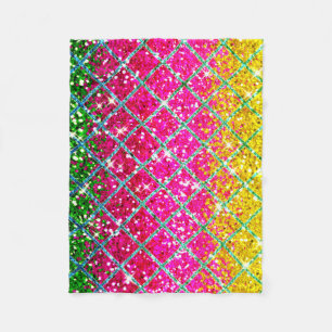 Glitter Pink Snakeskin Fleece Blanket