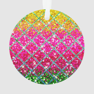 Glitter Pink Snakeskin Ornament