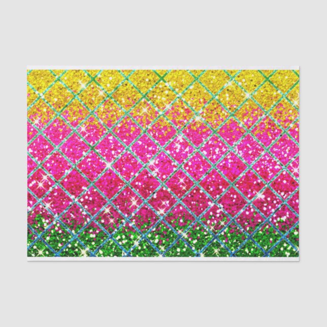 Glitter Pink Snakeskin Tissue Paper (Front)