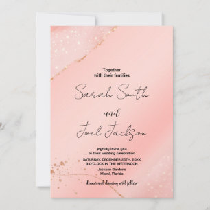 Glitter Pink Wedding Invitations