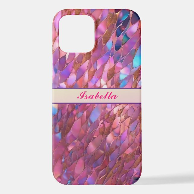 Glitter Popular Opal Holographic Collection iPhone Case (Back)