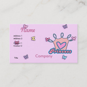Glitter Princess Design Business Card