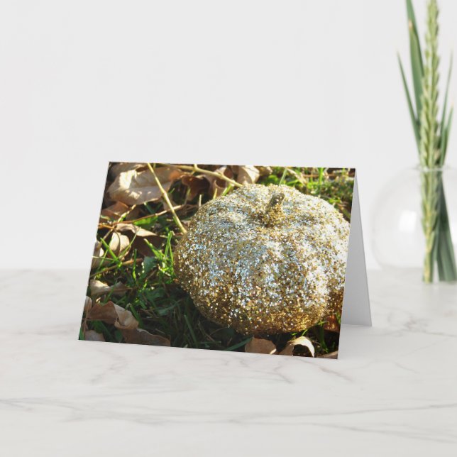 Glitter Pumpkin Card (Front)