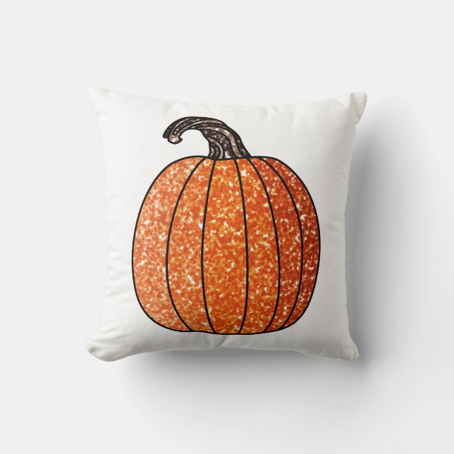 Glitter Pumpkin Cushion (Front)