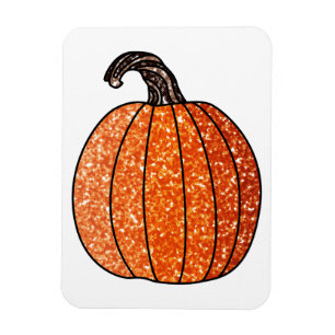 Glitter Pumpkin Magnet