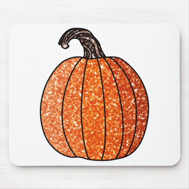 Glitter Pumpkin Mouse Pad (Front)