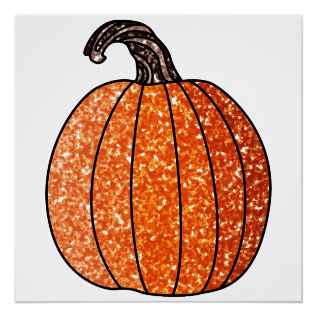 Glitter Pumpkin Poster (Front)