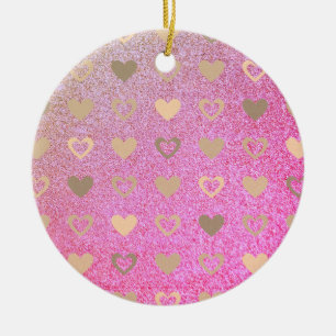 glitter / purple glitter ceramic ornament
