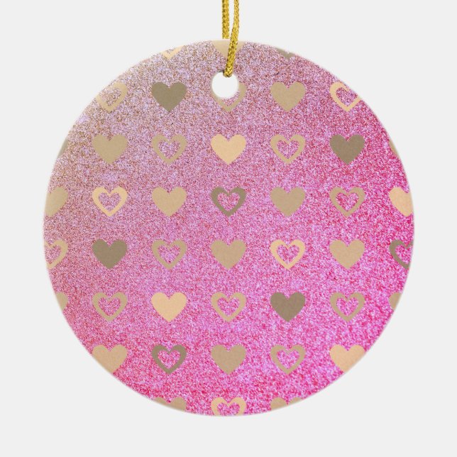 glitter / purple glitter ceramic ornament (Front)