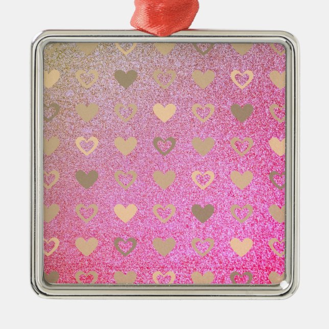 glitter / purple glitter metal ornament (Front)