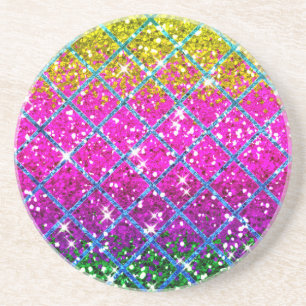 Glitter Purple Snakeskin Coaster