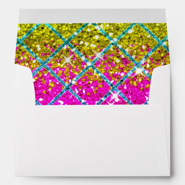 Glitter Purple Snakeskin Envelope (Back (Bottom))