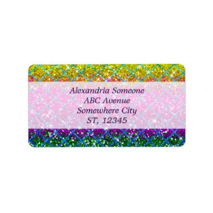 Glitter Purple Snakeskin Label