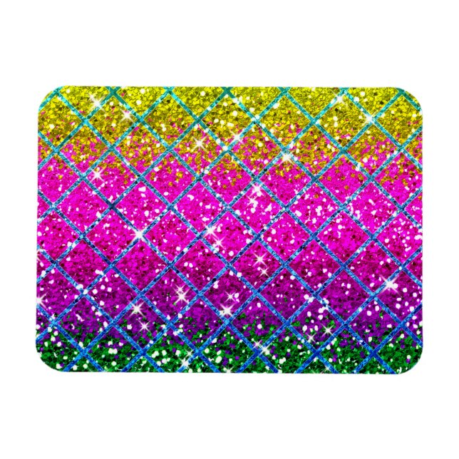 Glitter Purple Snakeskin Magnet (Horizontal)