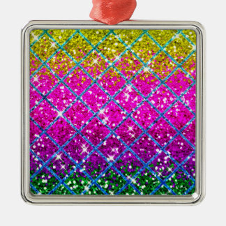 Glitter Purple Snakeskin Metal Tree Decoration