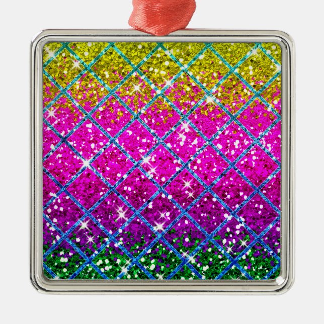 Glitter Purple Snakeskin Metal Tree Decoration (Front)