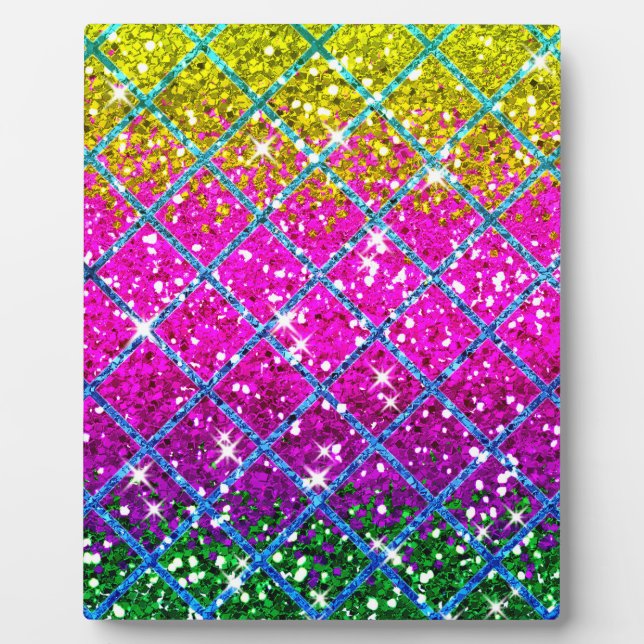 Glitter Purple Snakeskin Plaque (Front)