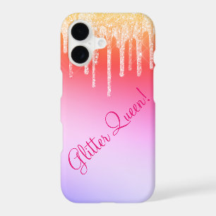 Glitter Queen Hot Pink Sparkles Bling Glam