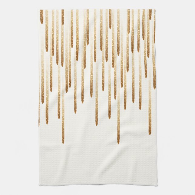 Glitter rain  tea towel (Vertical)