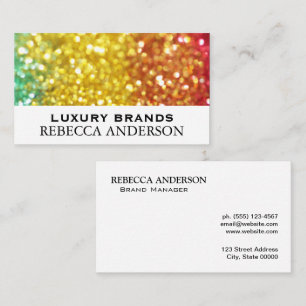 Glitter Rainbow Background Business Card