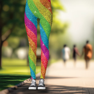 Glitter Rainbow Flag Marriage Equality Gay Pride Leggings