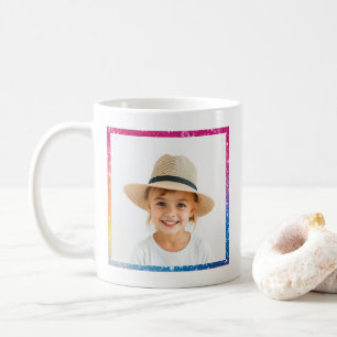 Glitter Rainbow Love You Grandma Modern Photo Coffee Mug