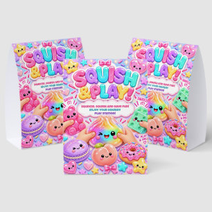 Glitter Rainbow Squishies Party Play Station