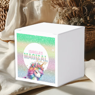 Glitter rainbow unicorn magical favour box
