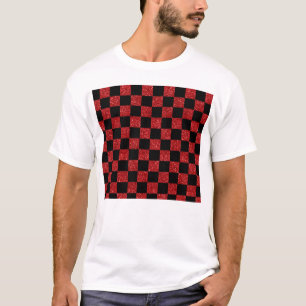 Glitter red and black chequered pattern T-Shirt