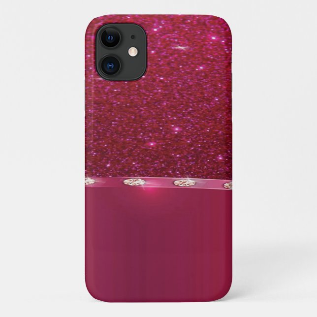 glitter red Case-Mate Barely There iPhone Case (Back)