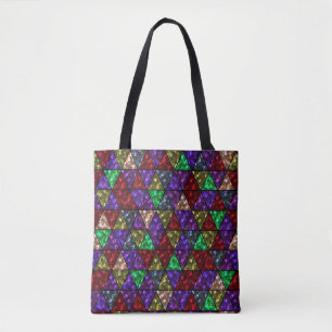 Glitter. Red, green, purple. Tote Bag