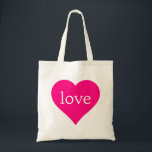 Glitter Red Heart Love Wedding Tote Bag<br><div class="desc">This is beautiful tote bag for lovers with the image of pink heart for wedding and any other occasion. Even it can be customised with your name or logo.</div>