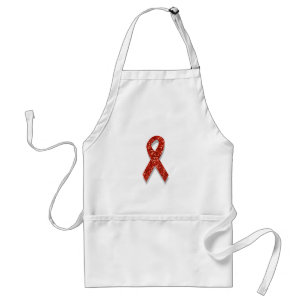 glitter red ribbon standard apron