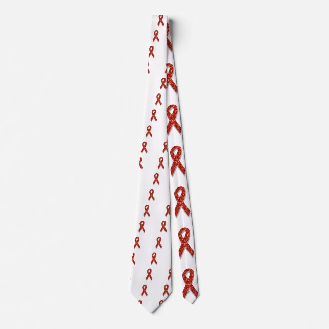 glitter red ribbon tie (Front)