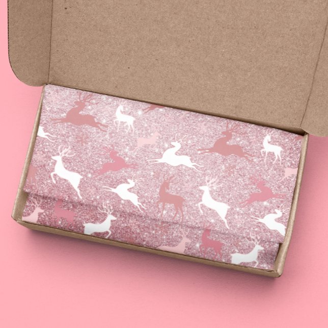 Glitter Reindeer Christmas Pattern   Tissue Paper (Creator Uploaded)