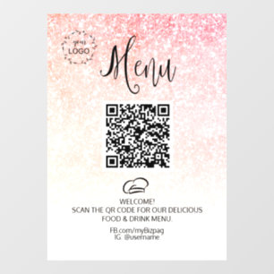 *~* Glitter Restuarnt Menu QR LOGO