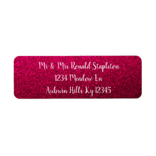 Glitter Return Address Label