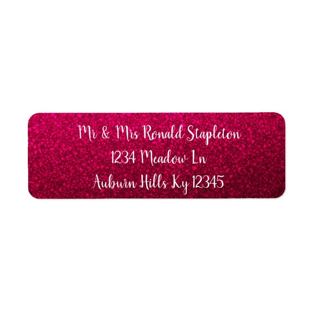 Glitter Return Address Label (Front)