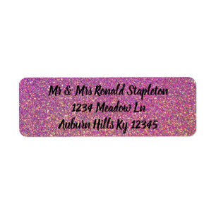 Glitter Return Address Label