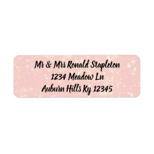 Glitter Return Address Label