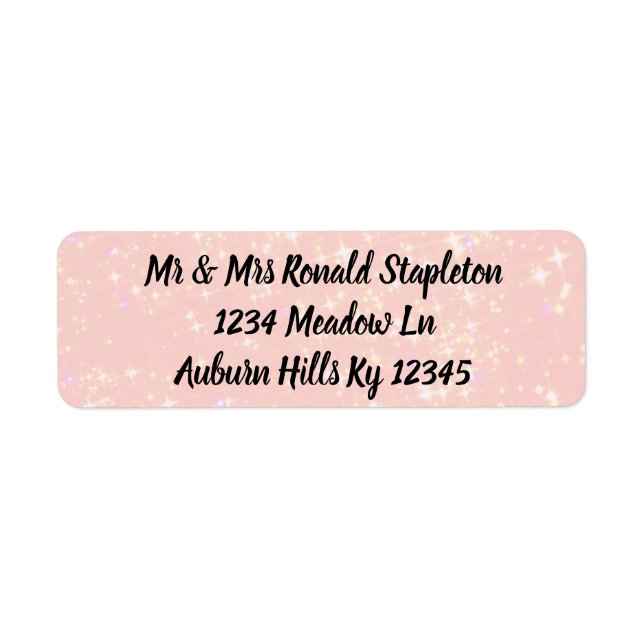 Glitter Return Address Label (Front)