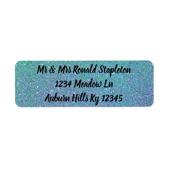 Glitter Return Address Label (Front)