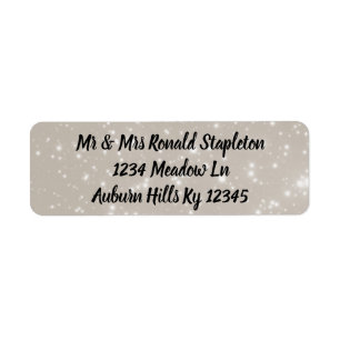 Glitter Return Address Label